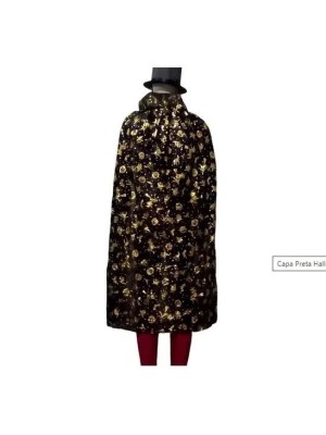 Capa de Vampiro Infantil 80cm Estampada Fantasia Halloween Festa Escolar