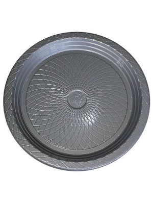 Prato Descartável Raso 15cm Sobremesa Prata