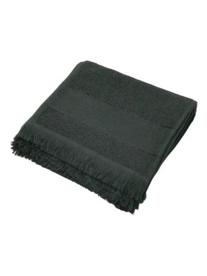 Toalha De Lavabo Social Com Franja Escolar Boca Felpa Preto