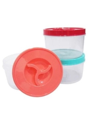 Pote De Plástico Com Tampa Rosqueável 1800ml - Cores Sortidas