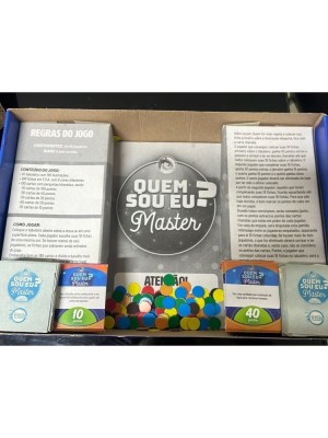 Jogo de Tabuleiro Quem Sou Eu? Master com 180 Perguntas