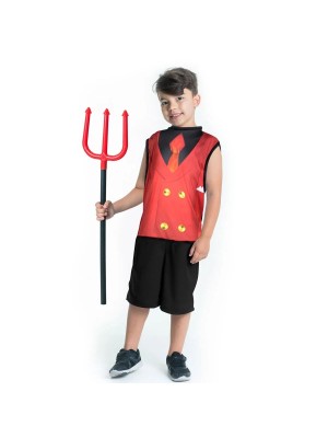 Tridente Plastico Garfo Diabinho Fantasia Halloween com 100cm