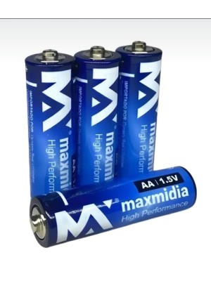 Pilha AA com 4 Unidades Maxmidia – Energia Duradoura e Confiável para Dispositivos Eletrônicos