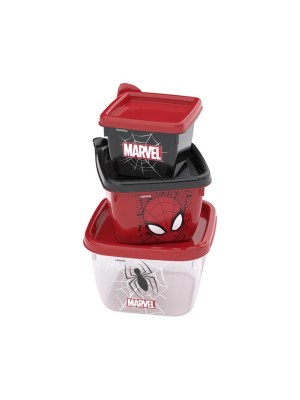 POTE CONECT QUAD. KIT C/3PCS HOMEM ARANHA 