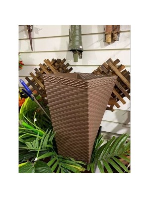 Vaso Twister Rattan 4,5L Coffee Design Moderno e Resistência para Plantas