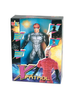 Boneco Articulado X-Patrol 34cm Brinquedo Infantil de Ação Realista para Meninos e Colecionadores