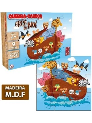 Quebra-Cabeça Arca de Noé 9 Peças Madeira – Coluna