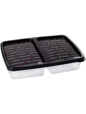 Pote 2 Divisórias Decorado Retangular 1,1L