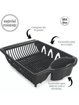 Escorredor de Louça Branco Plasútil 51cm