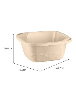 Bacia Plástica 8,5L Capuccino Utensílio Multiuso para Cozinha Lavanderia e Área de Serviço