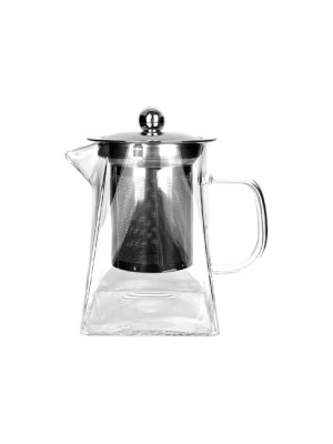Chaleira de Vidro Borossilicato 520ml com Infusor em Metal – Moderna e Elegante
