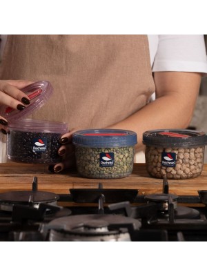 Pote com Tampa Rosca Spinlock 550ml Rischioto em Plástico Resistente Livre de BPA – Vedação Segura para Conservação de Alimentos