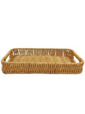 Bandeja de PVC 29,8x20x4,3cm Resistente Prática Versátil para Servir Alimentos Organização e Decoração de Ambientes