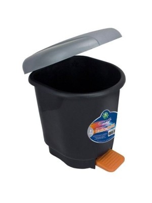 Lixeira de Plástico 7 Litros com Pedal Compacta para Banheiro, Cozinha e Escritório – Resistente, Higiênica e Fácil de Limpar