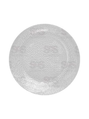 Prato de Sobremesa Durax Forjado 18cm em Vidro Temperado Transparente – Elegância, Resistência e Sofisticação para Mesa Posta