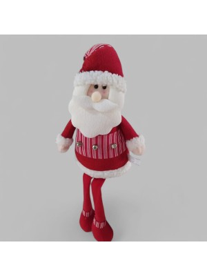 Boneco Papai Noel 38cm Ormek Seat Legs Natal Decorativo Sentado com Pernas Flexíveis