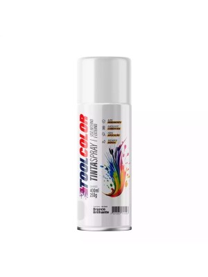 Tinta Spray Toolcolor UG Branco Brilhante 400ml Alta Cobertura, Secagem Rápida e Acabamento Profissional