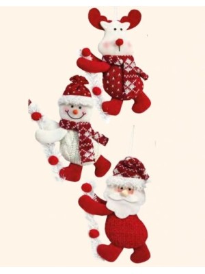 Enfeite Papai Noel Ormek galho 13 x 20 cm decorativo para Natal