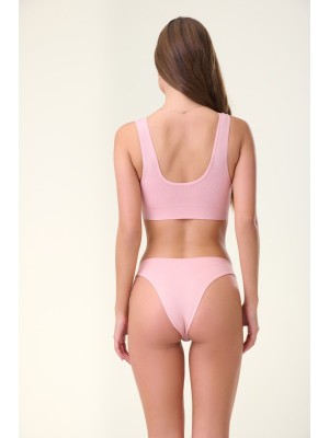 Top Rosa Adulto GG Sem Costura com Bojo Removível, Confortável, Anatômico, Toque Suave e Ideal para Uso Diário