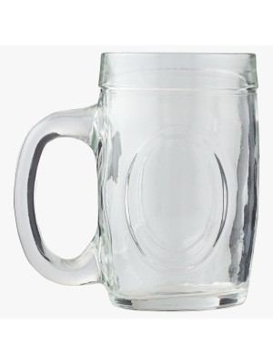 Caneca Fritz de Vidro 300ml Transparente com Alça Reforçada – Caneca Resistente para Cerveja, Chopp, Drinks e Bebidas Geladas