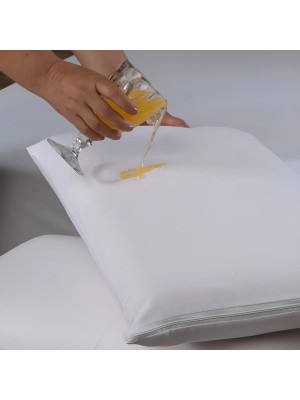 Protetor de Travesseiro Impermeável 70x50cm Branco com Zíper Proteção Contra Líquidos e Sujeiras