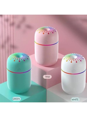 Umificador de Ar Compacto 11x7,5cm com Iluminação LED Silencioso para Ambientes Internos