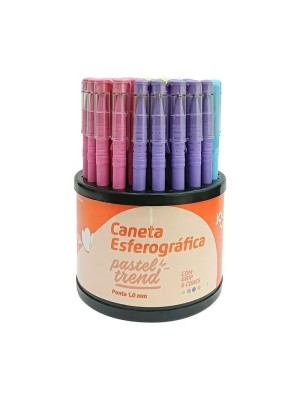 CANETA ESF. PASTEL UN. TREND 1.0 SORTIDAS