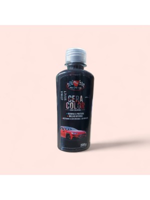 Cera Color Preta 200g Automotiva para Renovar Pintura com Brilho Intenso