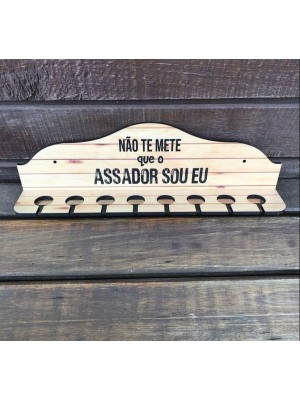 Porta Espeto Cantinho Do Churrasco De Parede