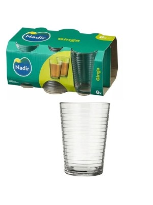 COPO GINGA 280ML DE VIDRO JOGO C/6 PECAS