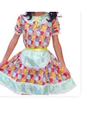 VESTIDO MOCINHA S/ BERMUDA C/ AVENTAL TAM M. UN. BELLA FESTA