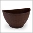 VASINHO DE PAREDE RATTAN COFFEE 17X10X11CM UN.