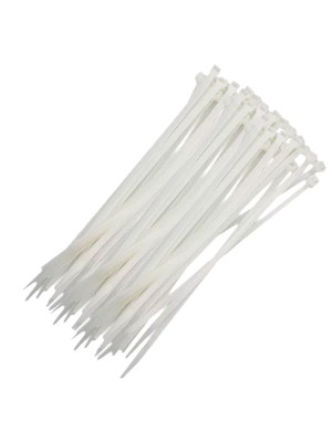 ABRAÇADEIRA NYLON BRANCA 2,5X100MM PCT C/100 PÇS