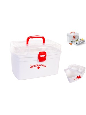 MALETA P/ MEDICAMENTOS C/ BANDEJA 18X28X19CM UN.