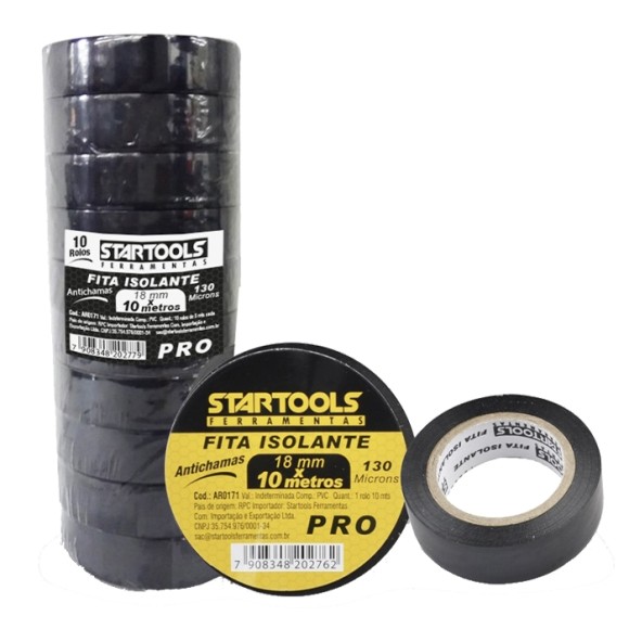 FITA ISOLANTE PCT C/10PCS 18MMX5MTS UN.