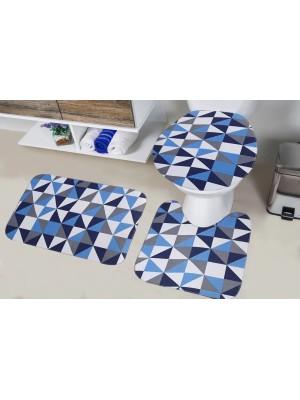 TAPETE JOGO DE BANHEIRO TECIL SORTIDO KIT C/3 PCS UN.