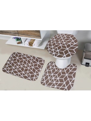 TAPETE JOGO DE BANHEIRO TECIL SORTIDO KIT C/3 PCS UN.