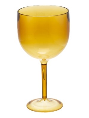 TACA GIN AMARELO TRANSLUCIDO 580ML UN. PLASTI FESTA