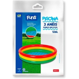 PISCINA INFANTIL 3 ANEIS FUNDO INFLAVEL 126L UN. WELLMIX