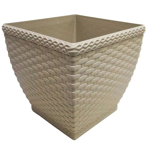VASO CACHEPO RATTAN GG QUAD. COR PALHA UN. INJEPLASTEC