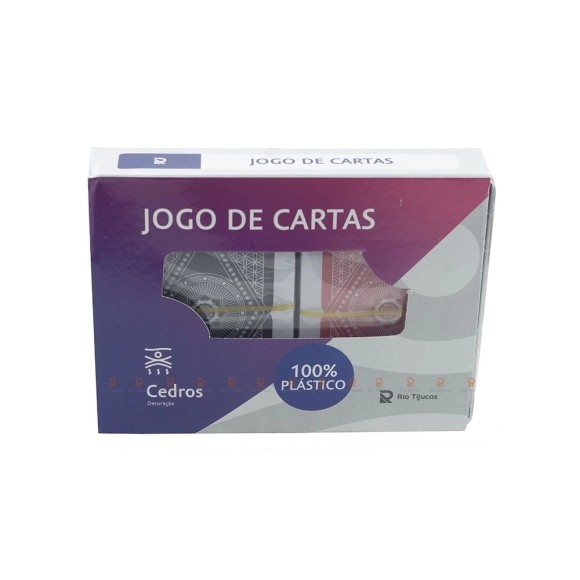 BARALHO DE PLASTICO C/2 5,7X8,7CM UN. RIO TIJUCAS