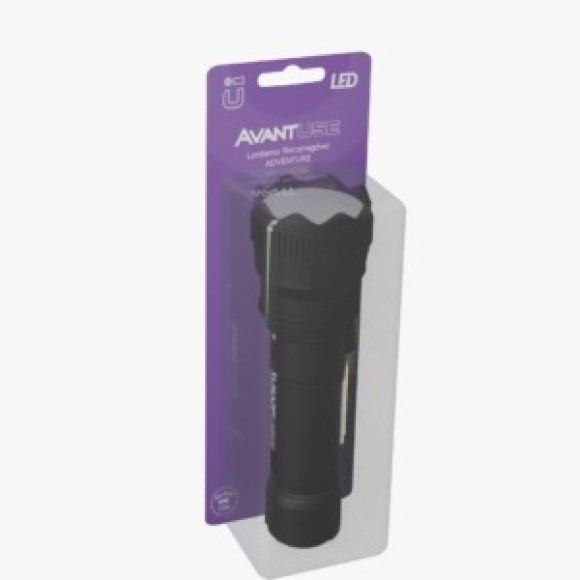 LANTERNA LED 3W RECARREGAVEL 70 LUMENS 6500K UN.