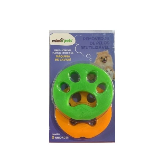REMOVEDORES DE PELOS PET REUTILIZAVEL C/2PCS PARA MAQUINA DE LAVAR UN. INGA