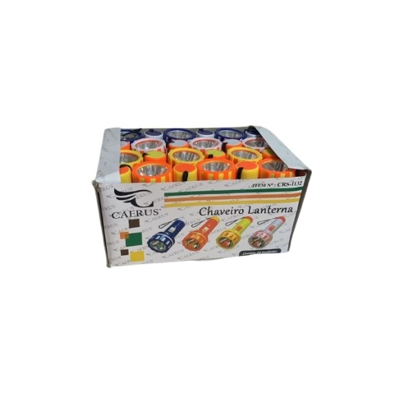 CHAVEIRO LANTERNA DISPLAY C/24PCS MANUAL RECARREGAVEL UN. AKASH IMPORTS