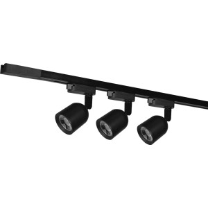 KIT TRILHO 3 SPOTS LED ELEGANCE 3000K 7W PRETO 251180579 UN. AVANT