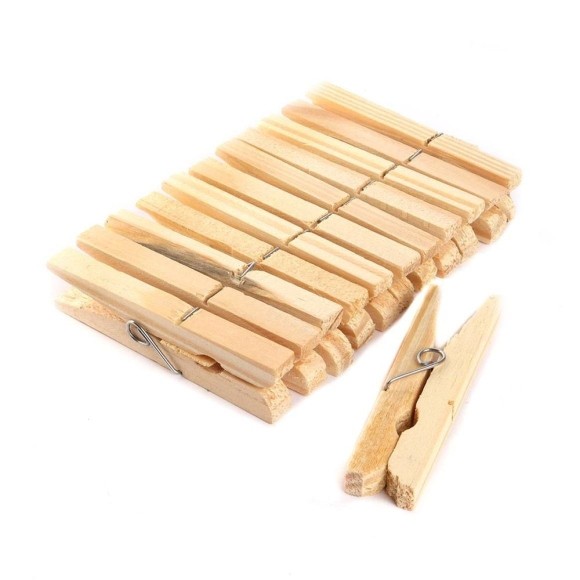 PRENDEDOR DE MADEIRA GIGANTÃO C/12PCS