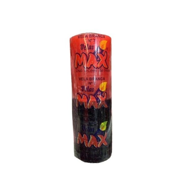 VELA N 7 VERMELHA-PRETA 255G UN. VELAS MAX