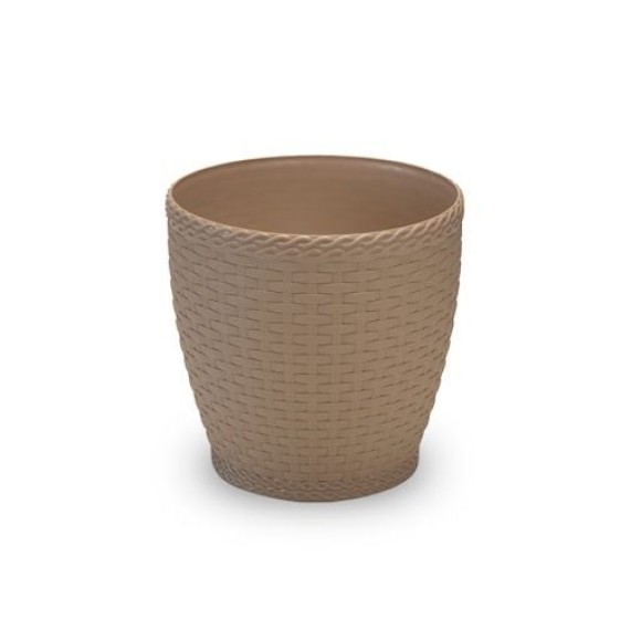 VASO RATTAN GRANDE REDONDO PALHA 35X33CM UN.