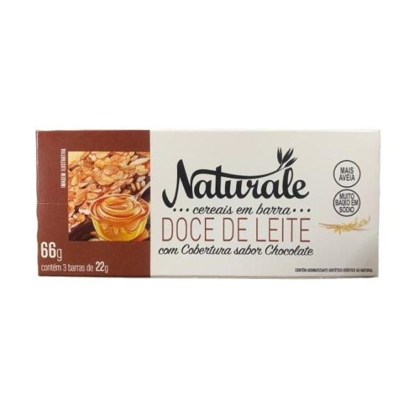 CEREAIS BAR. 66G C/3 DOCE DE LEITE/CHOC UN. NATURALE