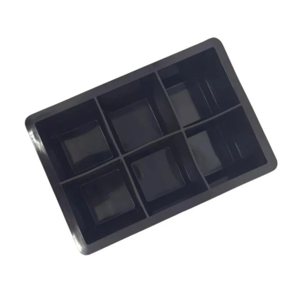 FORMA PARA GELO DE SILICONE 6 FUROS 15,8X11X5X5 UN.
